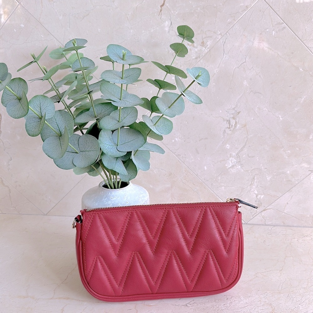 Valentino lambskin leather clutch